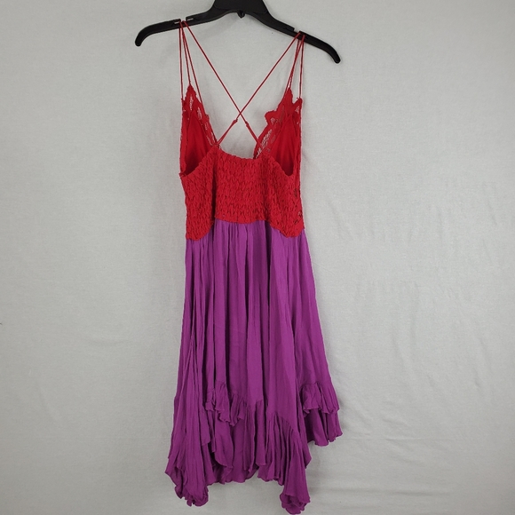 Free People Adella Lace Slip Ruffle Tiered dress - Picture 3 of 8